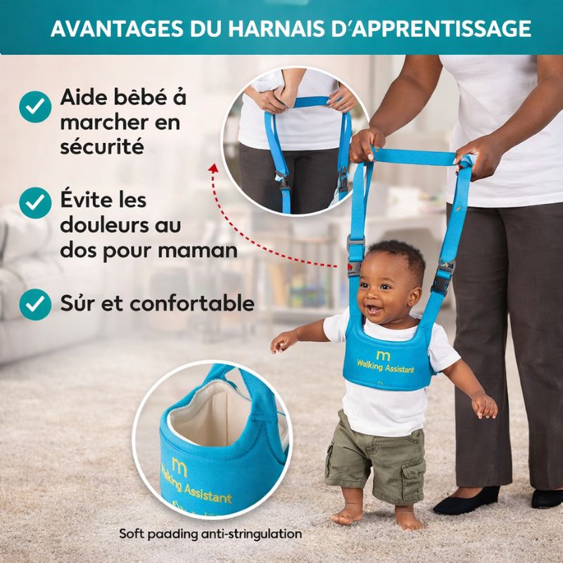Harnais de marche réglable pour bébé